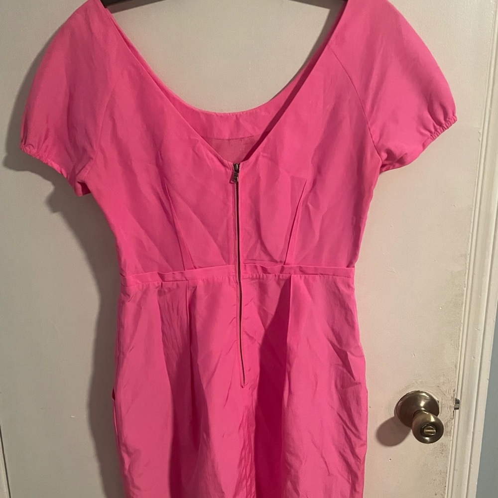 Bright pink dress